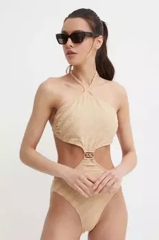 Цельный купальник Michael Michael Kors, бежевый