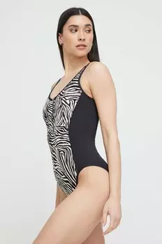 Цельный купальник Michael Michael Kors, бежевый