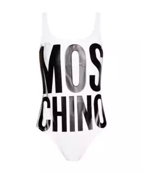 Цельный купальник Moschino, белый