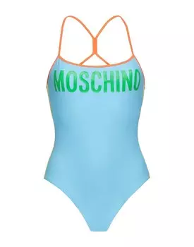 Цельный купальник Moschino, небесно-голубой