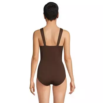 Цельный купальник Petite Lands' End Grecian Slendersuit с контролем живота Lands' End