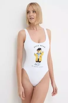 Цельный купальник Polo Ralph Lauren, белый