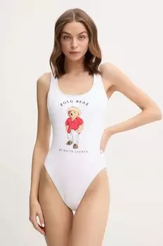 Цельный купальник Polo Ralph Lauren, белый