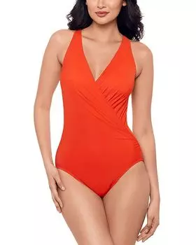 Цельный купальник Rock Solid Wrapsody Miraclesuit, оранжевый