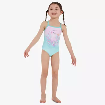 Цельный купальник с цифровым принтом на тонких бретелях Speedo, зеленый