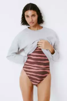 Цельный купальник с мягкими чашками H&M, красный