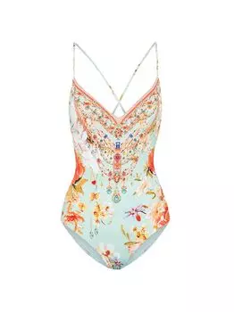 Цельный купальник с завязками на спине CAMILLA