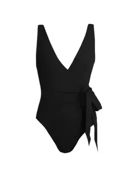 Цельный купальник Seperates Sculpt с завязками Zimmermann, черный