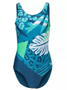 Цельный купальник Speedo PLMT U-BK 1PCE AF, зеленый