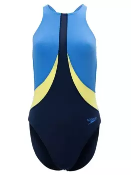 Цельный купальник Speedo WOMENS COLOURBLOCK HIGHNECK CROSSBACK, разноцветный