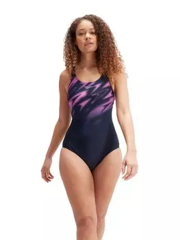 Цельный купальник Speedo WOMENS HYPERBOOM PLACEMENT MUSCLEBACK, синий