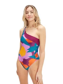 Цельный купальник Speedo WOMENS PRINTED ASYMMETRIC, разноцветный