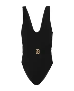 Цельный купальник Tory Burch, черный