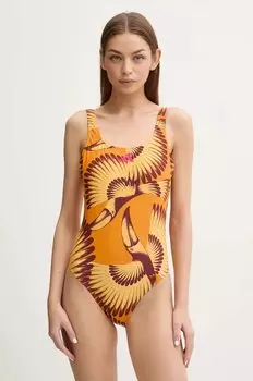 Цельный купальник X Farm Rio Adidas Performance, оранжевый