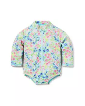 Цельный рашгард на молнии Janie and Jack, мультиколор