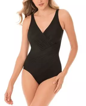 Цельный утягивающий купальник oceanus по всей поверхности Miraclesuit, черный