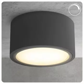 CELI-X Накладной потолочный точечный светильник, плоский антрацит со светодиодом GX53, теплый белый, 4,5 Вт, 230 В, количество: комплект из 1 шт. SSC-LUXon