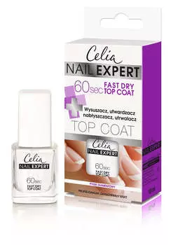 Celia Nail Expert 60sec Fast Dry Top Coat осушитель отвердитель закрепитель лака 10мл
