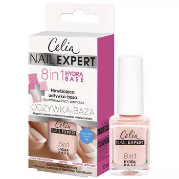 Celia Nail Expert 8in1 Hydra Base увлажняющий кондиционер-база для сухих ногтей 10мл