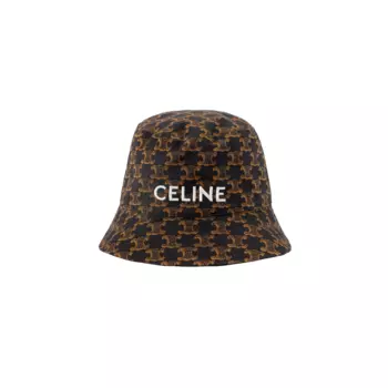 CELINE Хлопковая панама унисекс коричневого/карамельного цвета