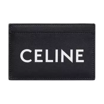 CELINE Мужской черный держатель карт из коровьей кожи