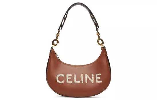 CELINE Сумка через плечо Ava среднего размера, коричневая