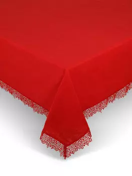 Центральная часть из хлопка с прикладной вышивкой Coincasa, красный