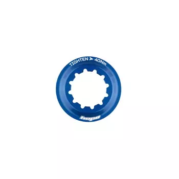 Центральное стопорное кольцо - синее HOPE, черный