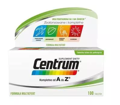 Centrum Complete от А до Я Набор витаминов и минералов, Добавка , 100 таблеток