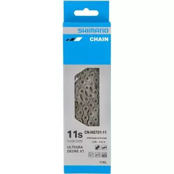 Цепь CN-HG701-11 Ultegra XT 11-ступенчатая SHIMANO, серебро / серебро / серебро