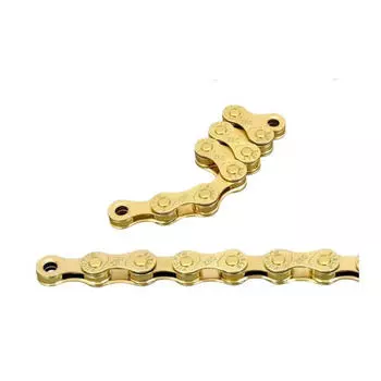 Цепь SHENGXIN для горного велосипеда, дорожного велосипеда, гальваническая цепь, нержавеющий ремень, волшебная пряжка, 10-скоростная золотая (обратите внимание на цвет при размещении заказа)