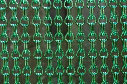 Цепная штора La Tenda ALUSAX 5 зеленая, размеры: 90 x 210 см, зеленый