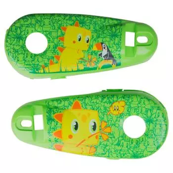 Цепной чехол для велосипеда 14" Dino зеленый BTWIN, неоновый зеленый