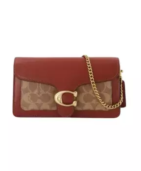 Цепной клатч через плечо коричневая ржавчина Coach, коричневый