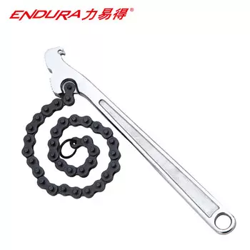 Цепной ключ ENDURA 15-дюймовый/34-секционный цепной ключ из легированной стали, разводной ключ для разборки и сборки автомобилей, 60-135 мм E5632