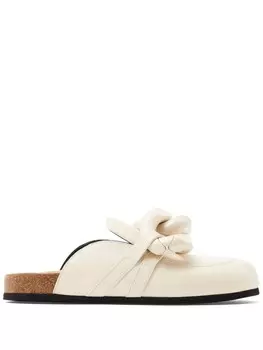 Цепные кожаные мюли JW Anderson, нейтральный цвет