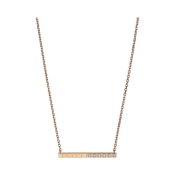 Цепочка Chopard Ice Cube - Колье, розовое золото, полуоправленные бриллианты