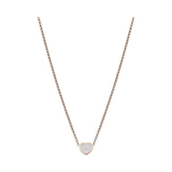 Цепочка Chopard My Happy Hearts - Ожерелье, розовое золото, перламутр