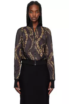 Цепочка кружевной худи на молнии Versace Jeans Couture, мультиколор