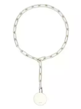 Цепочка на шею с логотипом JIL SANDER, серебяный