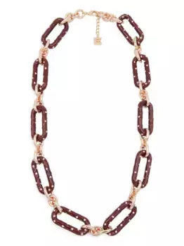 Цепочка-ожерелье с эмалью и стразами Essentiel Antwerp, золотой