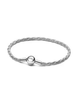 Цепочка Pandora Round Pandora Clasp Twisted Snake Chain, стерлинговое серебро