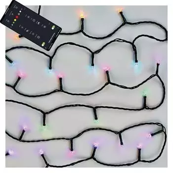 Цепочка светодиодных рождественских светильников EMOS GoSmart, 8 м, для улицы/в помещении, RGB, 64 программы, таймер, Wi-Fi, управление через приложение, D4ZR01