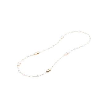 Цепочка Vhernier Freccia из розового золота, белого перламутра и горного хрусталя