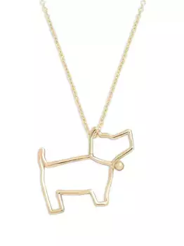 Цепочка в форме собаки из 9-каратного желтого золота Aliita, золотой
