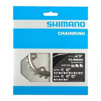 цепочка XT FC-M8000 24T-AS 11S 64 мм серая SHIMANO, серый / серебристый / серебристый