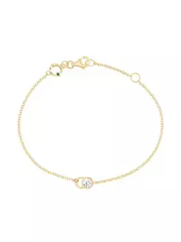 Цепочный браслет CO из переработанного желтого золота с бриллиантами Courbet, золотой