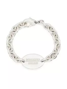 Цепочный браслет с логотипом Dsquared2, серебряный