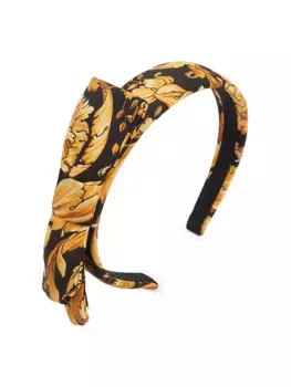 Cerchietto Art.Soldato Poli Reciclato Barocco All Over Versace, цвет black gold