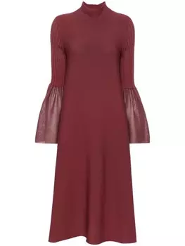 CFCL расклешенное платье Pottery Lucent с длинными рукавами, красный